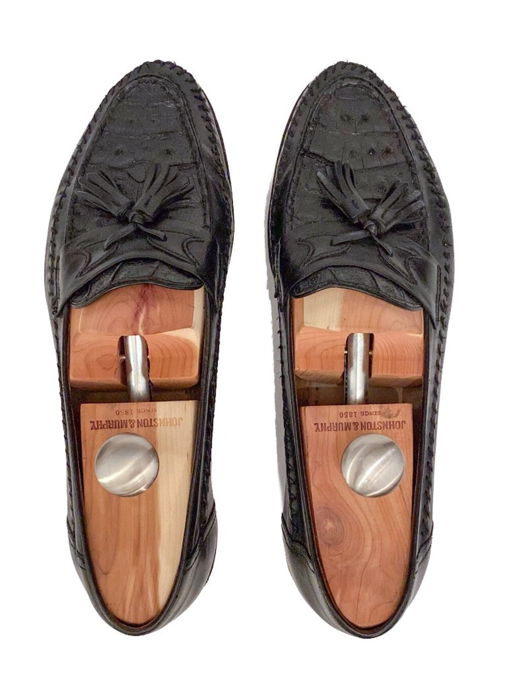 BRUNO MAGLI Men's Vintage Crocodile Italy Handmade 10.5M Exotic Loafers Dress